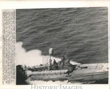1963 Press Photo Cuban PT boat off Anguilla Key captured 19 Cubans trying escape picture