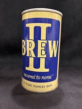 USBC# 68-39 Vintage Brew II 2 Beer Can Bottom Opened Straight Side Can NEAT picture