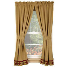 Country  burlap Star Window Curtains with tie backs - SALE picture