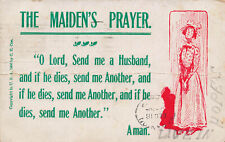 THE MAIDEN'S PRAYER - SEND ME ANOTHER MAN ALWAYS POSTCARD 1906 picture