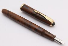 Guider Ebonite Handmade Fountain Pen Brown & Black Vintage New Old Stock picture