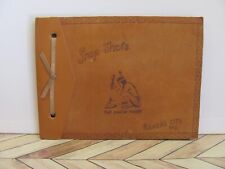 Vtg. Snap Shots Native American Image Leather Photo Book 7