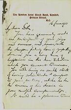 “Anthropologist” Edward Clodd Hand Written 2 Page Letter Dated 1911 picture