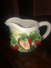 Vintage KMC Strawberry 3D Hand Painter Small Pitcher picture