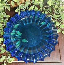 1960s Blue Viking Ashtray With Scalloped Edges picture