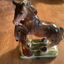 Vintage Horse Rearing Hand Painted Ceramic Figurine Japan AS IS picture