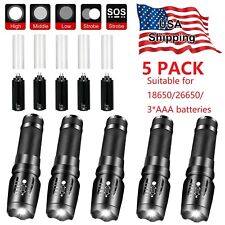 5X Super Bright LED Tactical Flashlight Military Small LED Torch Lamp Zoom AAA picture