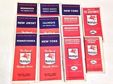 Vintage 1950's Mobiloil Road Maps Lot Of 12 LOOK AND READ. picture