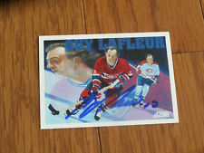 Guy Lafleur Autographed Hand Signed Score Card Montreal Canadiens HOF picture