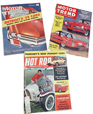 Lot of 3 Hot Rod Motor Trend Magazines Vintage Custom Car Supercharger 1953 1958 picture
