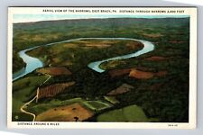 East Brady PA-Pennsylvania, Aerial of Narrows, Antique Vintage Souvenir Postcard picture