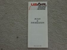 1988 US Air USAIRWAYS Frequent Traveler Program Rules  picture
