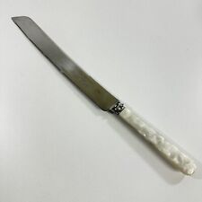 VINTAGE BRIDES CAKE KNIFE SHEFFIELD ENGLAND STAINLESS STEEL PEARLEX HANDLE KIRKS picture