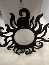 Partylite Sunbeam Sconce Tea Light Candle Holder P0481 Black Metal Frosted Glass picture
