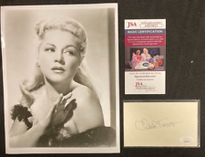 Claire Trevor Actress Hand Signed 3x5 Card w/8x10