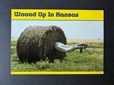 Vintage Wound Up In Kansas Postcard picture