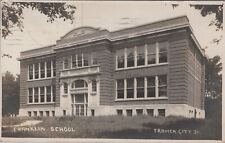 Farmer City, IL: RPPC 1914 Franklin School vintage Illinois Real Photo Postcard picture