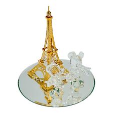 Disneyland Paris Mickey & Minnie Swarovski Eiffel Tower Figurine Arribas RARE picture