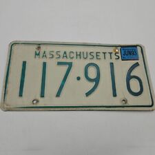 Vintage Massachusetts 1990s License Plate Green White picture