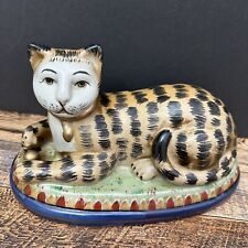 Staffordshire Pottery - Vintage Ceramic Cat with Ball picture