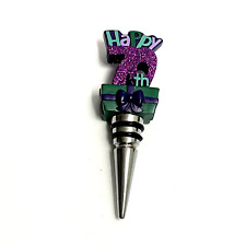 Happy 70th Birthday Gift Wine Bottle Topper Stopper Cork picture