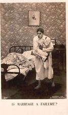 Vintage Postcard Man Taking The Infant From The Hospital Is Marriage A Failure? picture