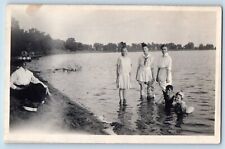 Grove Lake Minnesota MN Postcard RPPC Photo Girls And Children Scene Lake 1913 picture