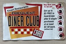 RARE Kmart Restaurants Frequent Diner Club Card Super K Kresge Ephemera picture
