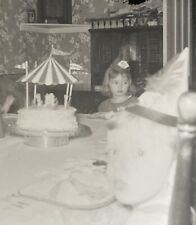 Vintage 1957 Snapshot Photo x8 Birthday Party Circus Cake Playing With Toys picture