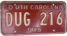 Vintage South Carolina 1975 License Plate Garage Man Cave Wall Decor Collectors picture
