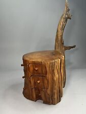 Rustic Log Chest Drawers Handmade Jewelry Trinket Box Hunting Lodge Decor picture