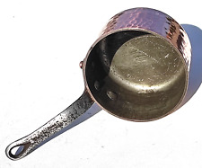 Vintage 4.9inch Copper Saucepan Made in France Hammered Tin Lining 2.5mm 2lbs picture