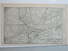 Original map of the Pittsburgh, Cincinnati, Chicago & St. Louis  ~ 1906 picture