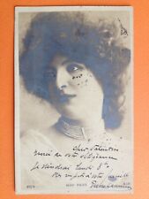 cpa Portrait of Actress May PAGE REUTLINGER in PARIS Valentin DOLLARÉ Violinist picture
