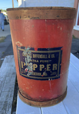 Antique Charles Diffendall & Co Wholesale Pepper Container Drum picture