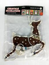 New Old Stock: Vintage Christmas Lighted Window Hanging Reindeer picture