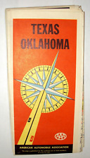 1957 Oklahoma Texas Road Map AAA Vintage picture