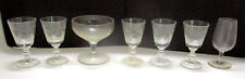 Vintage Etched Glass Cordial Shot Lot picture