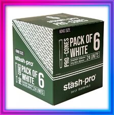 White Natural Pre Rolling Paper Cones | King Sized | 24 Pack | Stash Pro | NEW picture