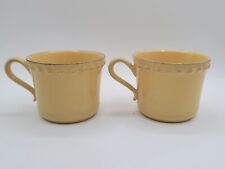 COSTA NOVA Mugs Pearl Yellow Set of 2 Made In Portugal 10oz. picture