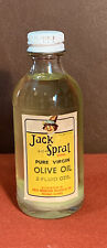 NOS 1940s Vintage Jack Sprat Pure Virgin Olive Oil picture