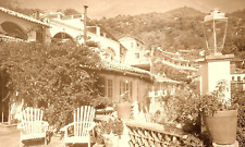 1940s TAXCO GRO MEXICO HOTEL VICTORIA PATIO FLORAL PHOTO RPPC POSTCARD P1319 picture