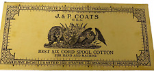 Vintage J.& P. Coats Best Six Cord Spool Cotton Thread in Original Box. 11 Spool picture