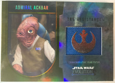 2016 Topps Evolution STAR WARS Flag Patch Relic Admiral Ackbar  SP 17/25 picture