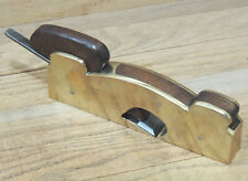 1” UNMARKED GUNMETAL INFILL SHOULDER PLANE-RABBET-ANTIQUE HAND TOOL-BRASS picture