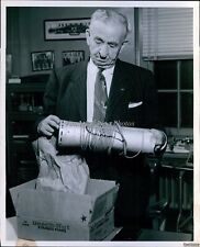 1956 Police Chief Frank N Littlejohn Inspects Device Beech-Nut Police Photo 8X10 picture