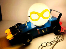 AMAZING 60s 70s RARE Race Car Hanging Swag Light Lamp COMPLETE working picture