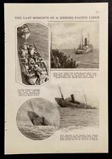 RMS Tahiti 1930 vintage pictorial “The Last Moments of a Sinking Liner” picture