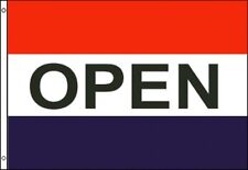 2'x3' Open Business Flag Advertising Outdoor Banner Red White Blue Store 2x3 picture