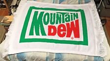 RARE 👀 Mountain Dew™ ~ LOGO 3' x 4.5' Thick Factory Knit Blanket ~ VERY GOOD picture